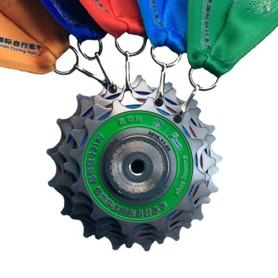comprare Medaglie da corsa in zinc / ottone con logo stampato Medaglie ciclistiche personalizzate fabbricazione online