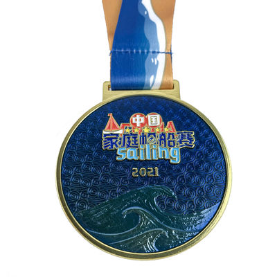 comprare Medaglia personalizzata con incisione 3D Medaglia da vela con logo stampato fabbricazione online