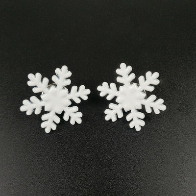 comprare Metallic Glitter Snowflake Pin Badge Custom Zinc Alloy / Ferro / Rame Nessuna quantità minima fabbricazione online