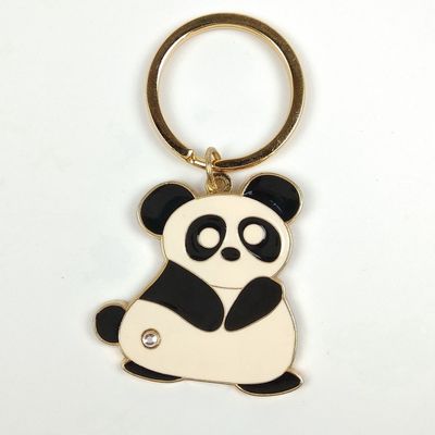 comprare Personalizzazione Panda Element Cute Couple Keychain Cartoon Metallico Keychains Personalizzati fabbricazione online