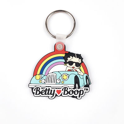 comprare Portachiavi di gomma personalizzati Logo a doppio lato Per promozioni di marketing Portachiavi in PVC morbido fabbricazione online