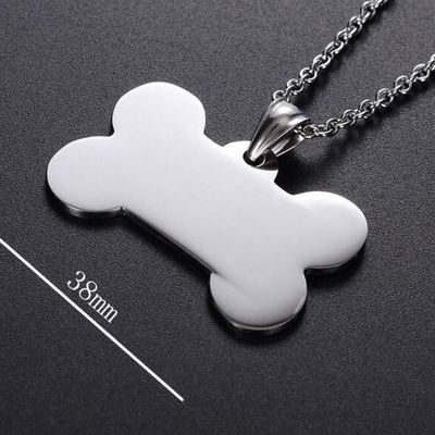 comprare Etichetta di identificazione animale a forma di osso Logo personalizzato Etichette di identificazione cane in bianco in acciaio inossidabile fabbricazione online