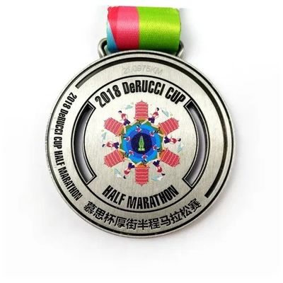 comprare Medaglia da gara personalizzata da 70 mm / Medaglia d'argento in incisione 3D antica fabbricazione online