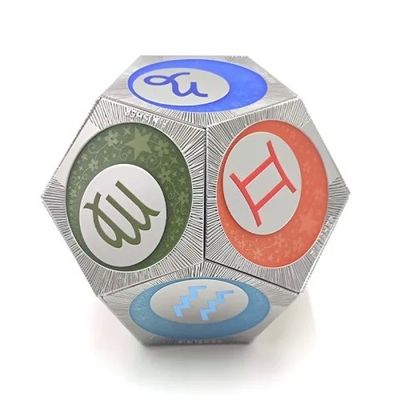 comprare Lega di zinco Segmenti di segni zodiacali Medaglia personalizzata Constellazione a dodici segmenti fabbricazione online