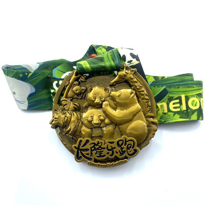comprare Medaglia di corsa a tema animale Joyrun in oro antico fabbricazione online