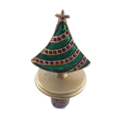 comprare Disegno di Natale personalizzato Tappo per bottiglie di vino su misura Tappo per vini in lega di zinco fabbricazione online