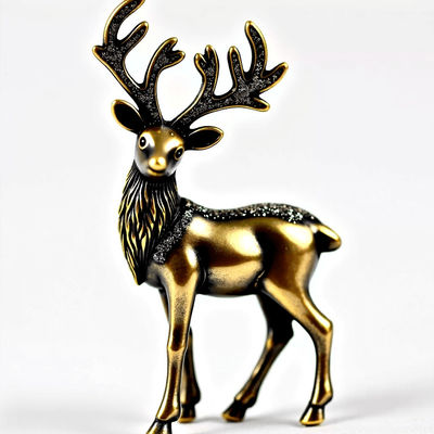 comprare Ornamento antico di renne con accenti scintillanti fabbricazione online