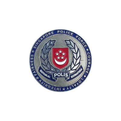 comprare Moneta Commemorativa A - Una Tradizione Onorata della Polizia di Singapore fabbricazione online