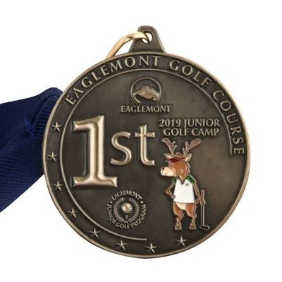 2Medaglia da golf in lega di zinco di.75