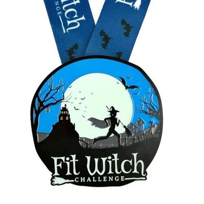 Glowing Fit Witch Challenge Medaglia di Halloween / Medaglie su misura