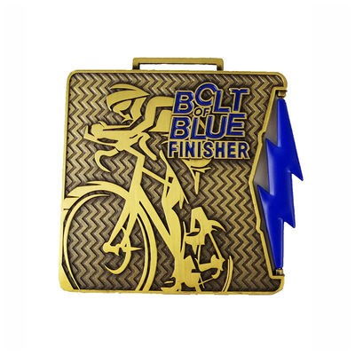 Finisher di scorte di grandi dimensioni Medaglie ciclistiche personalizzate e premi per la sfida di squadra di ciclisti Medaglie per biciclette